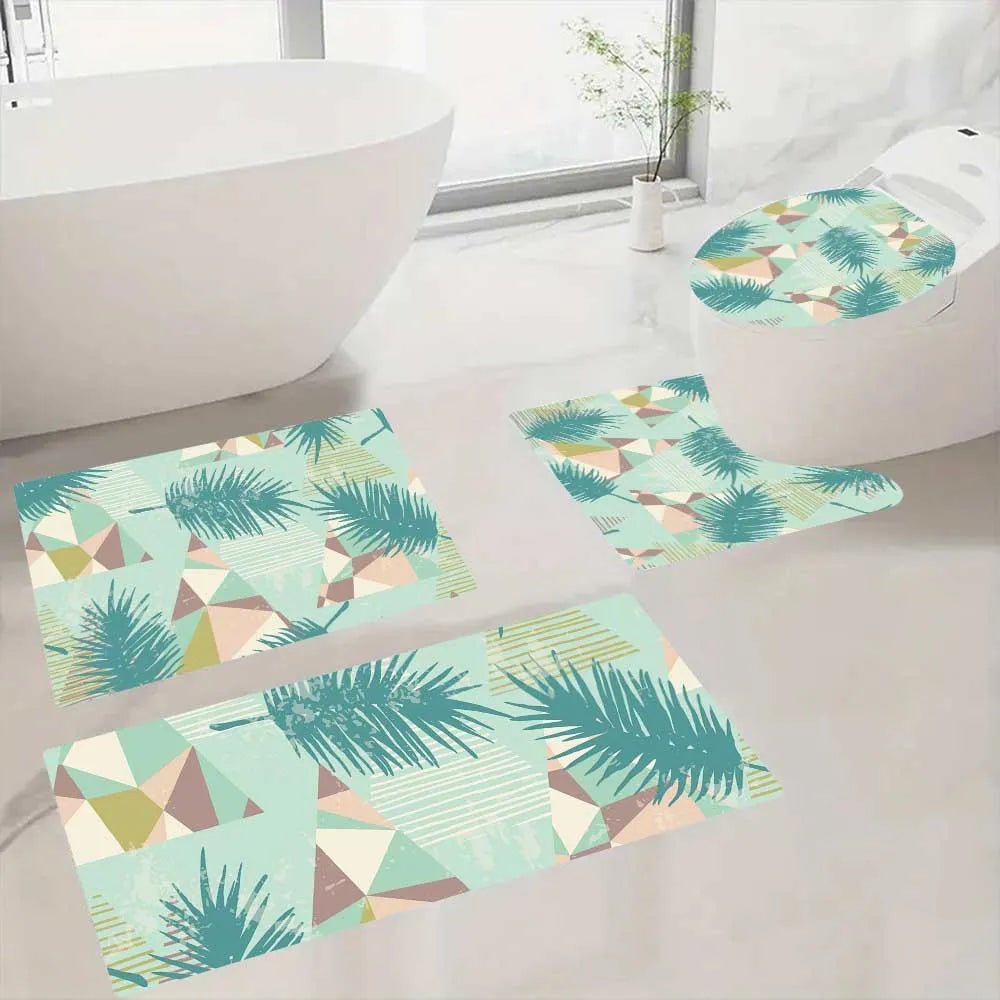 Custom Bathroom Rug Set Flannel Anti - Pilling Photo & Text Personalized Holiday Gift Theme Photo Prints Personalized PrintToucan - PrintToucanChrismas Gift