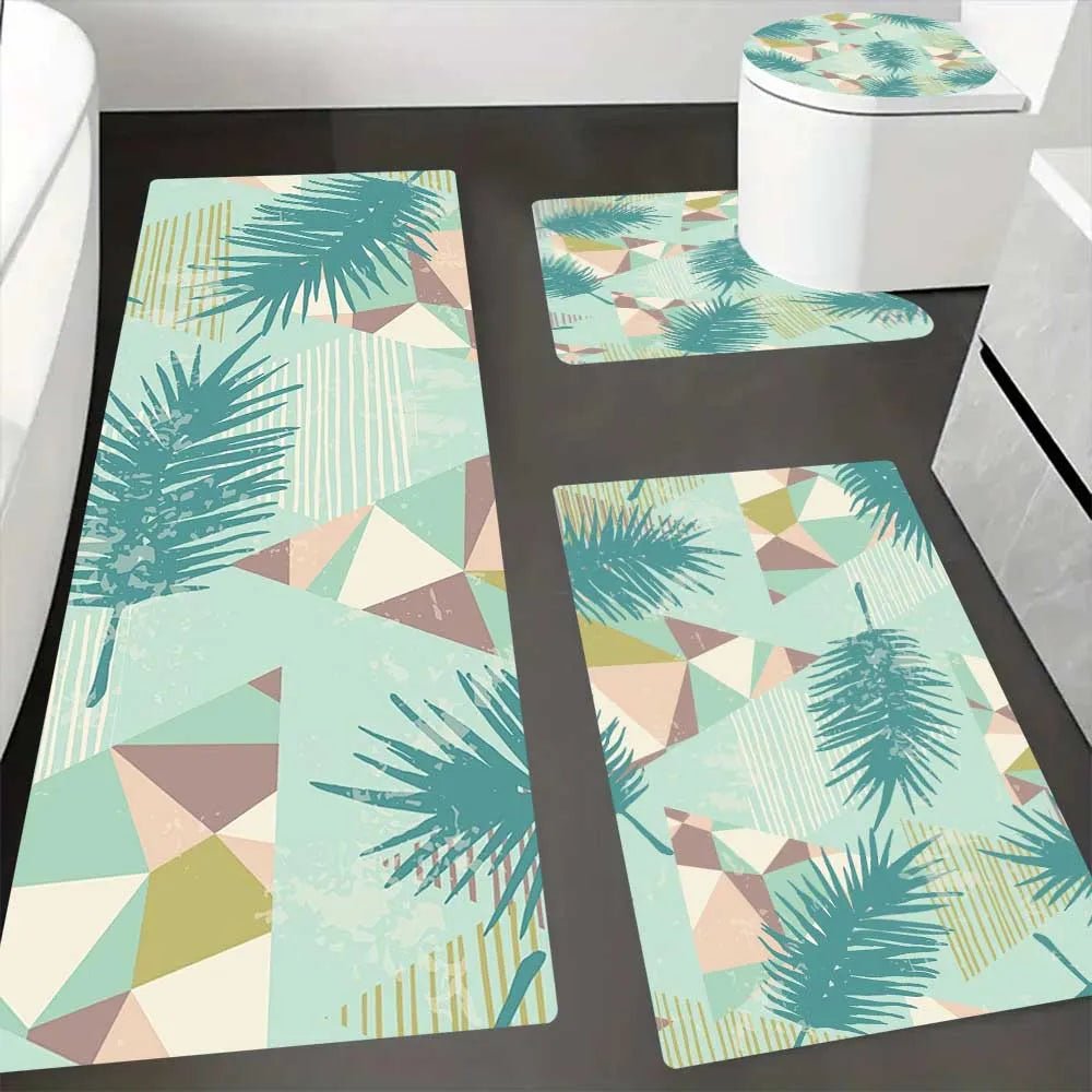 Custom Bathroom Rug Set Flannel Anti - Pilling Photo & Text Personalized Holiday Gift Theme Photo Prints Personalized PrintToucan - PrintToucanChrismas Gift