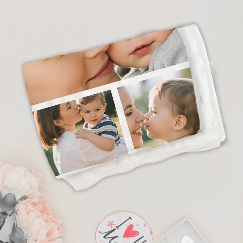 Custom Blankets Flannel 4 Photo Upload PrintToucan