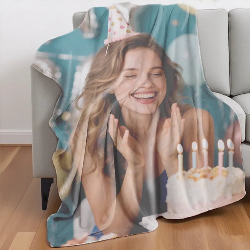 Custom Blankets Flannel with Your Photo for Birthday Gift PrintToucan