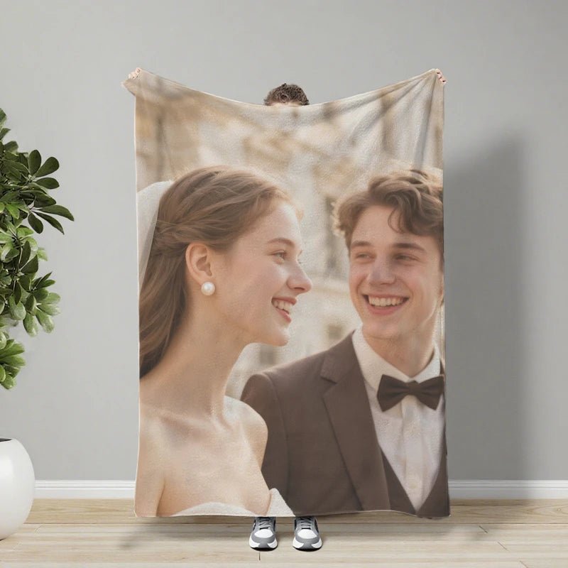 Custom Blankets Flannel with Your Photo for Wedding Memories PrintToucan