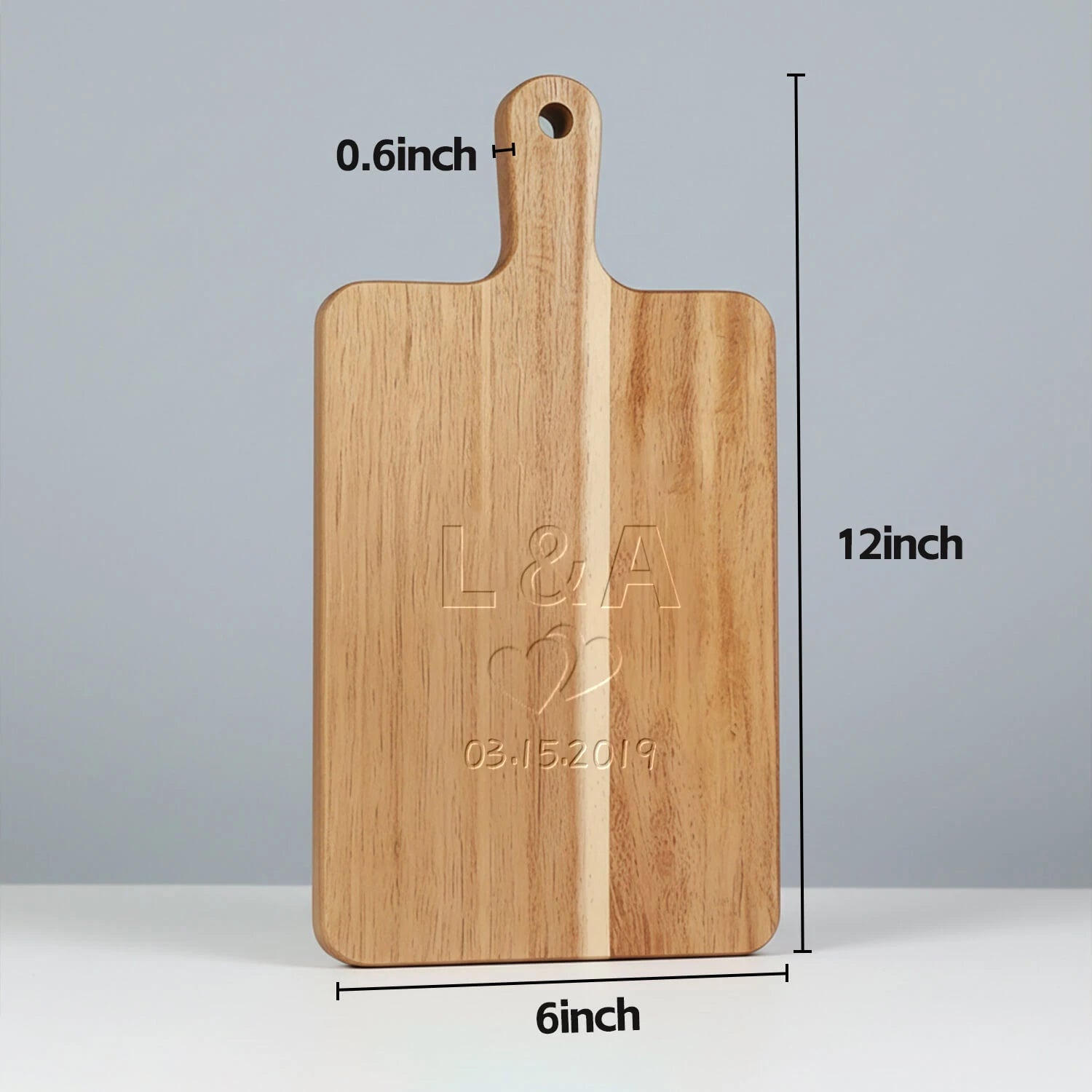 Custom Board Valentine’s Day Acacia Wood Personalized Image Text Cutting Board PrintToucan - PrintToucanValentine's Day Gifts
