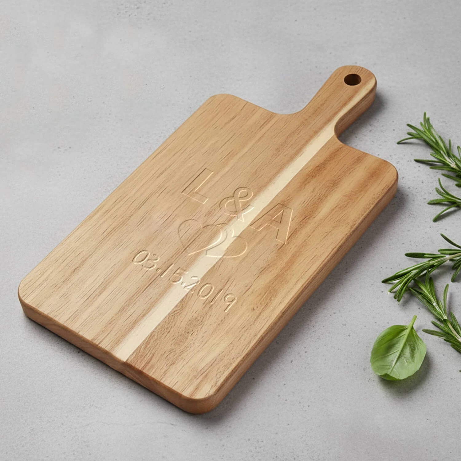 Custom Board Valentine’s Day Acacia Wood Personalized Image Text Cutting Board PrintToucan - PrintToucanValentine's Day Gifts