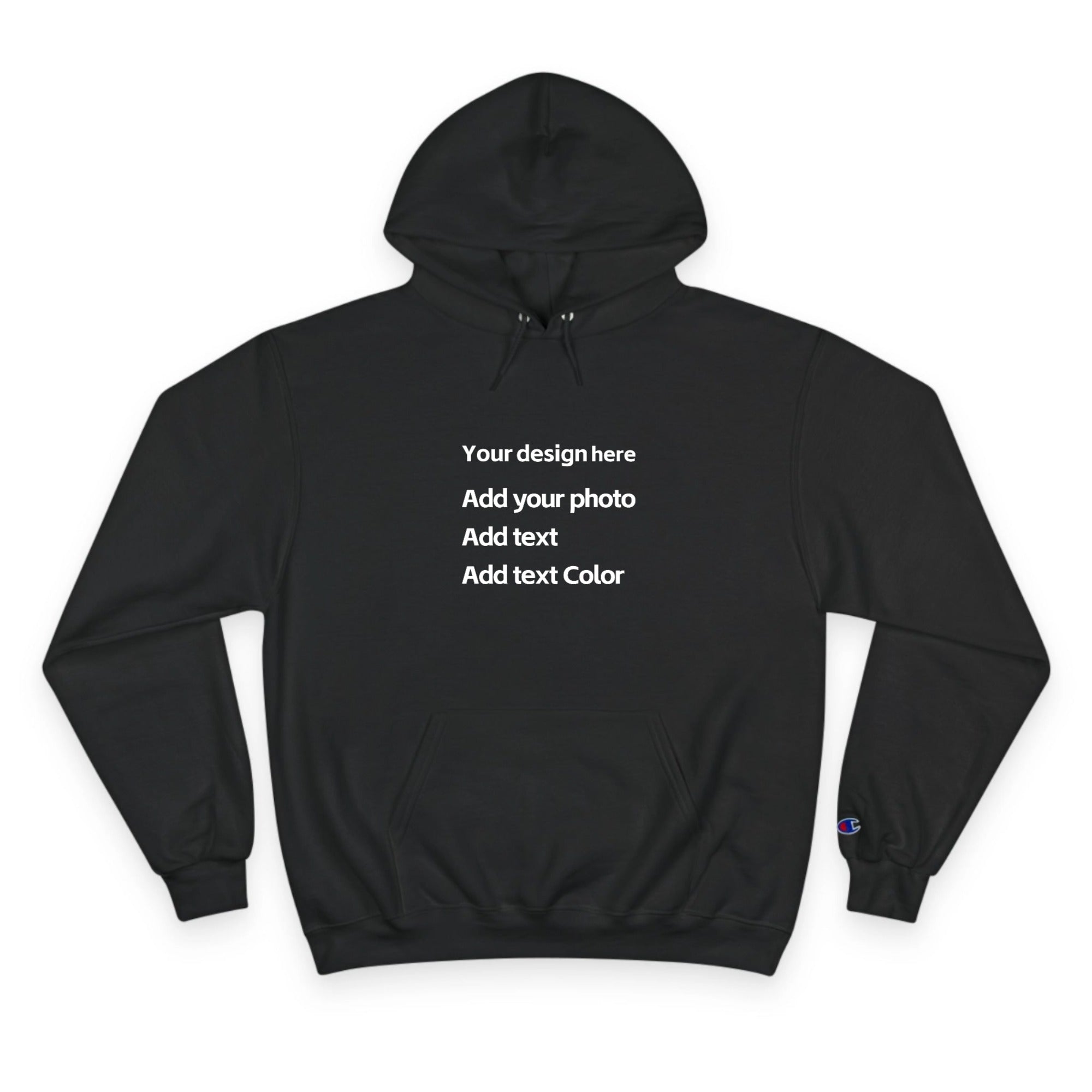 Custom Champion Hoodie with Uploadable Image & Text PrintToucan - printtoucan