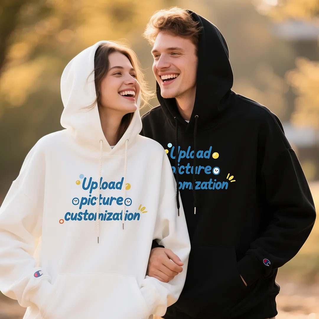 Custom Champion Hoodie with Uploadable Image & Text PrintToucan - printtoucan