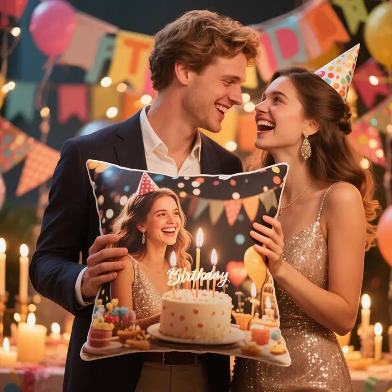 Custom Cushion Birthday Gift with Photo Upload Fast Printing | PrintToucan - printtoucan