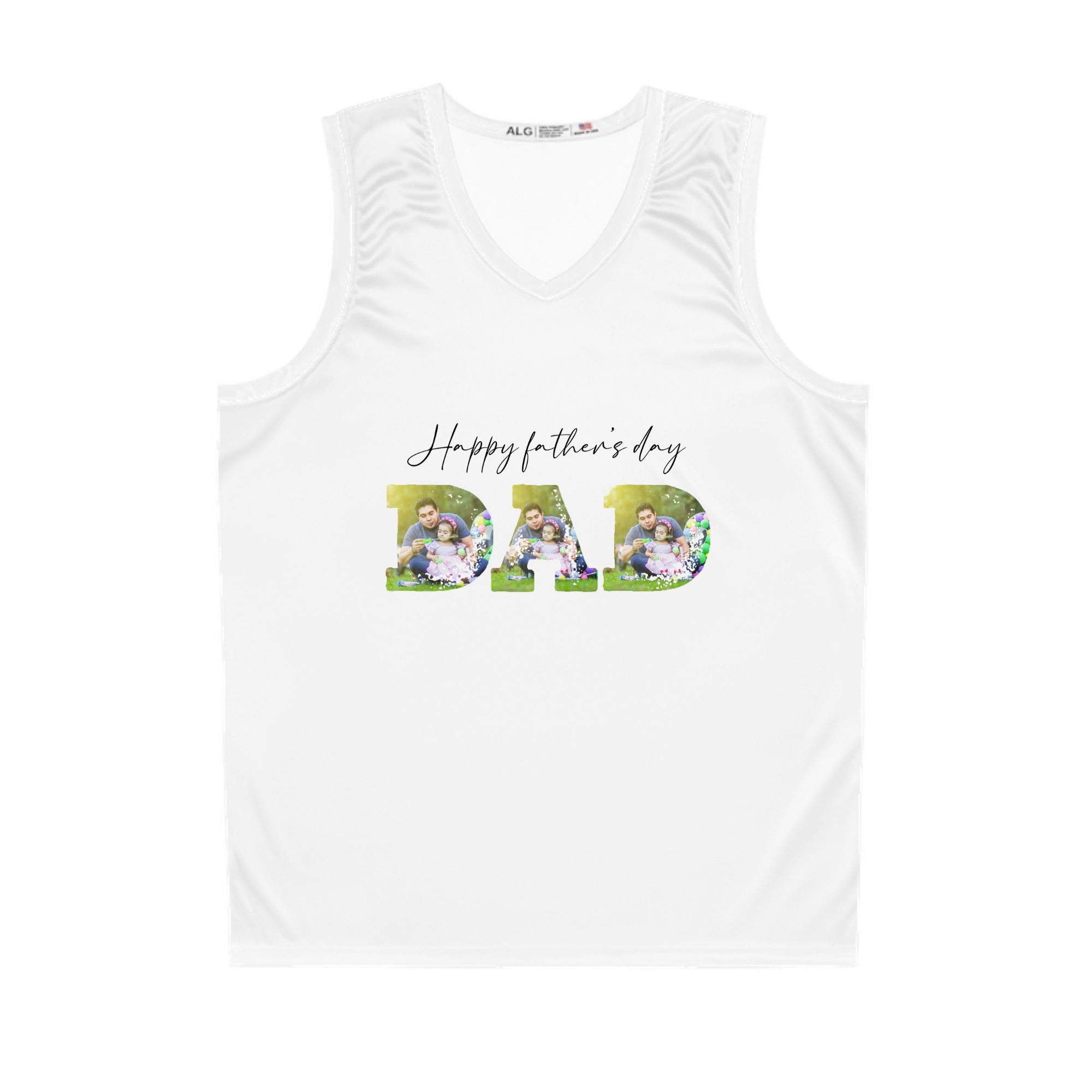 Custom Dad Basketball Jersey | Father's Day 3 - Photo & Title Edition - printtoucan