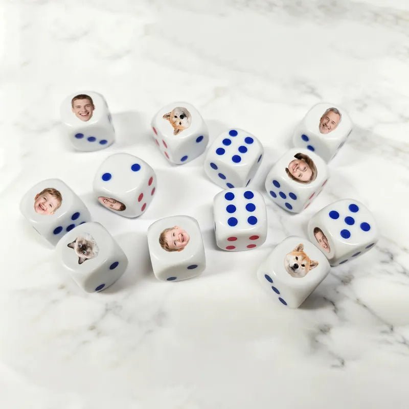 Custom Dice Acrylic Party Print Face Photos Gift | PrintToucan - PrintToucanGame