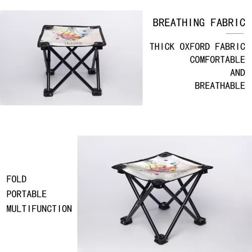 Custom Folding Fishing Stool Valentine’s Day Oxford Cloth Personalized Image Text Outdoor Stool PrintToucan - PrintToucanValentine's Day Gifts