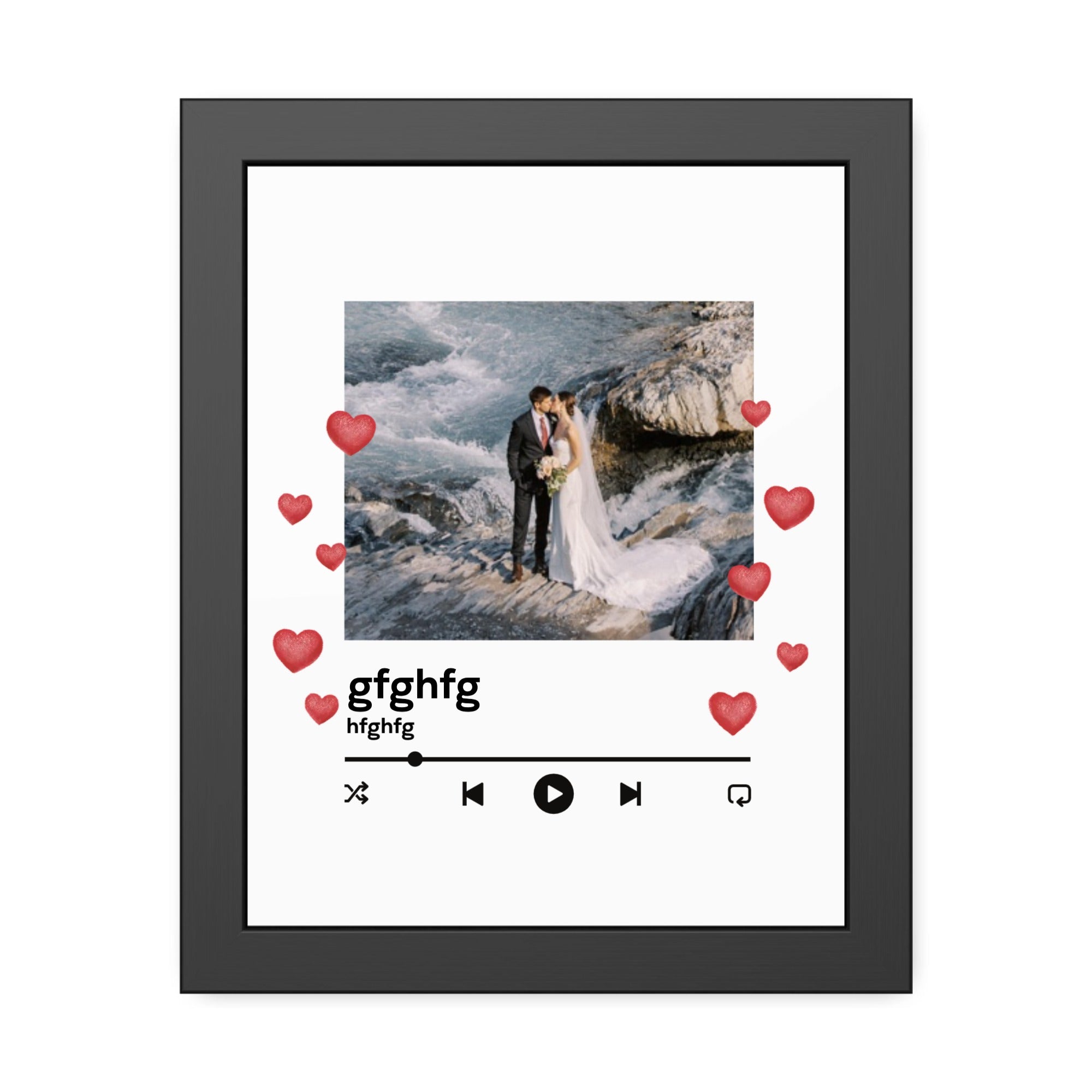 Custom Framed Paper Poster – Personalized Wedding Song Keepsake - printtoucan