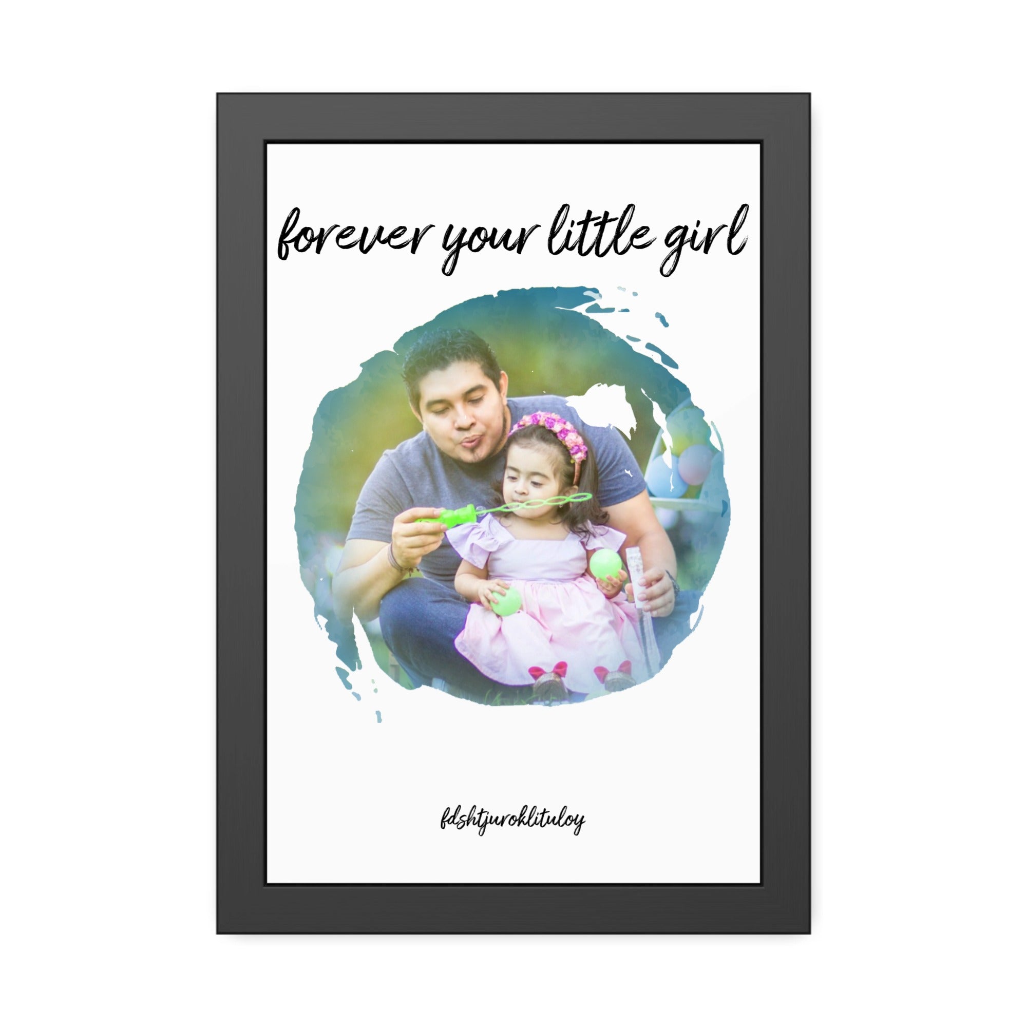 Custom Framed Poster – Happy Father’s Day Watercolor Art - printtoucan