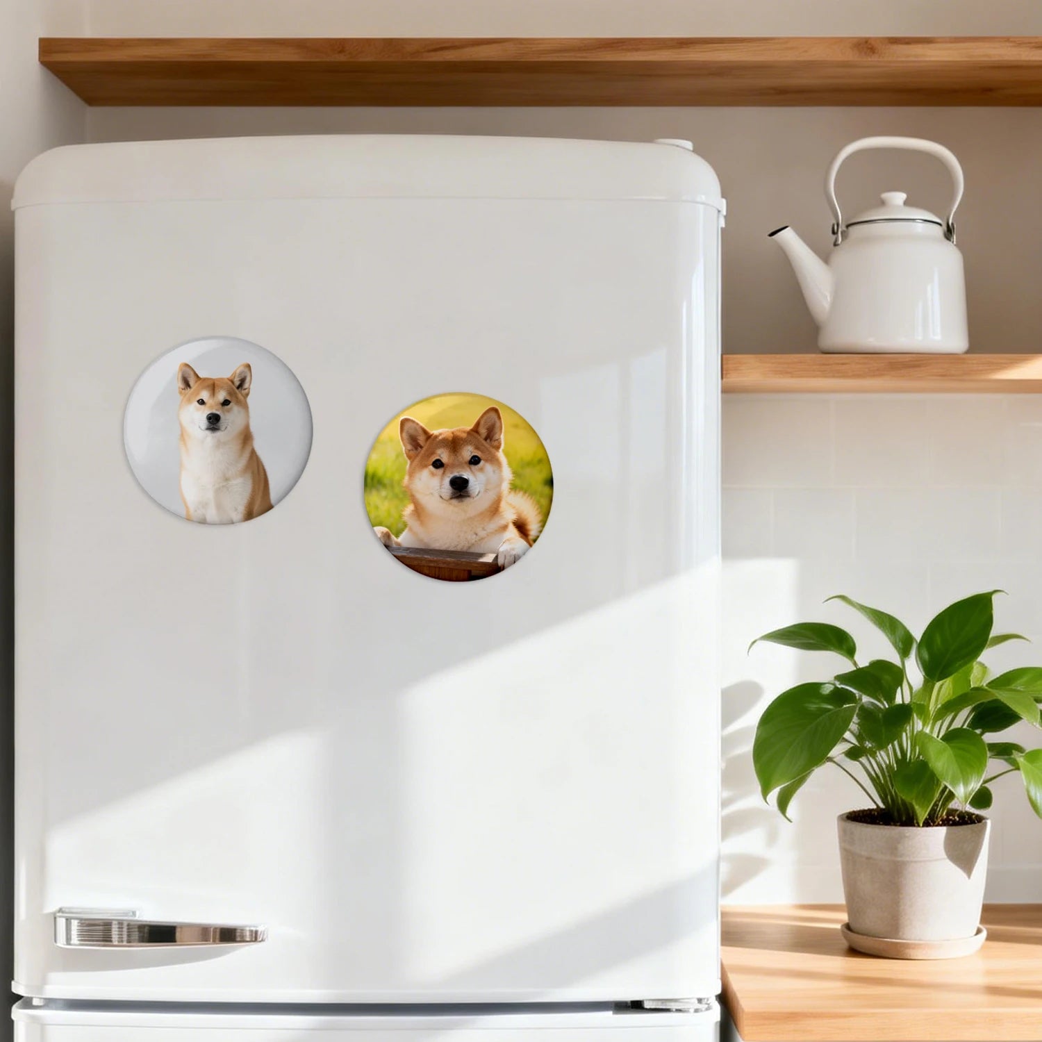 Custom Fridge Magnet Round Soft Magnet Personalized Photo And Text Home Decor PrintToucan - PrintToucanCustomizd