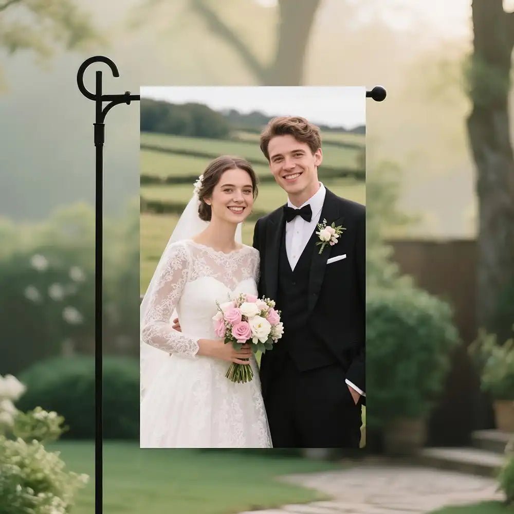Custom Garden Banner Wedding Photo Upload Fast Printing | PrintToucan - printtoucan