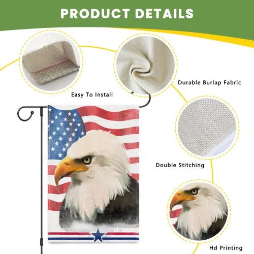 Custom Garden Flag Holiday Celebration White Linen Personalized Photo Text Outdoor Decor PrintToucan - PrintToucanHome Decor