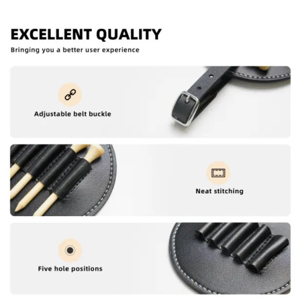 Custom Golf Tees Organizer Bag Valentine Day Gift PU Personalized Image Text Golf Accessory PrintToucan - PrintToucanValentine's Day GiftsPrinttoucan-13.8x15.7inch(35x40)cm-8