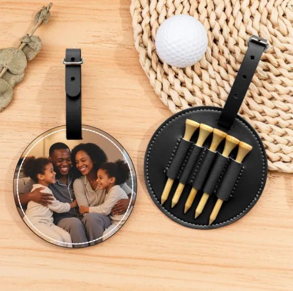 Custom Golf Tees Organizer Bag Valentine Day Gift PU Personalized Image Text Golf Accessory PrintToucan - PrintToucanValentine's Day GiftsPrinttoucan-13.8x15.7inch(35x40)cm-8
