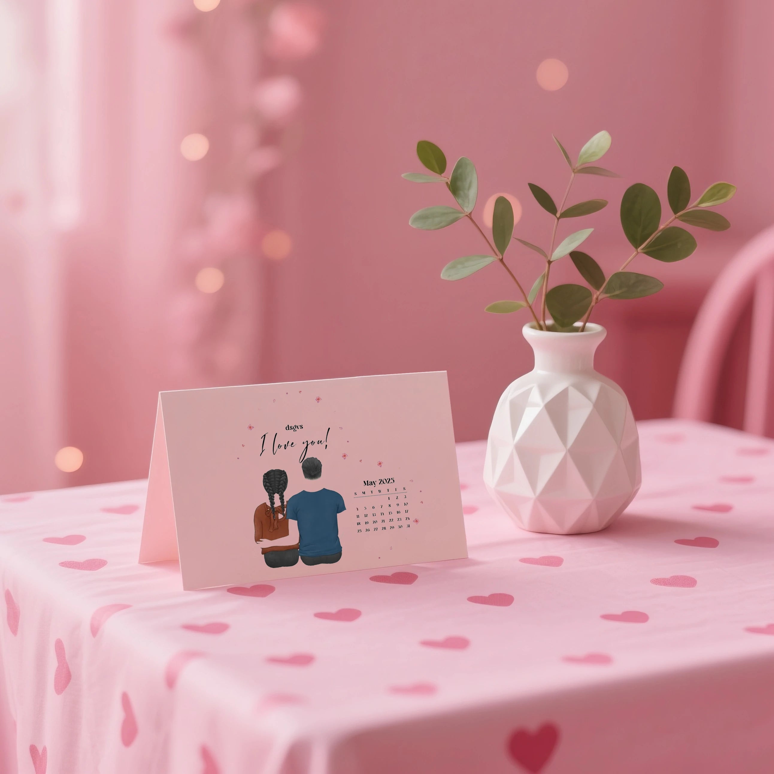 Custom Greeting Card – The Day We Met Design for Mother’s Day or Anniversary - printtoucan