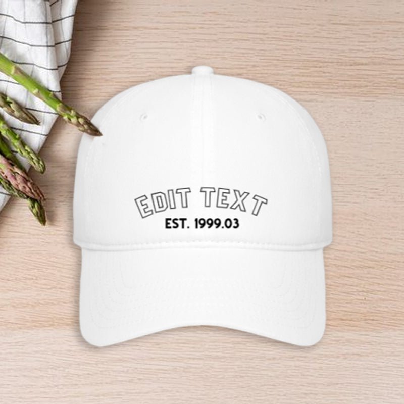 Custom Hat with Name and Year - Personalized Birthday Baseball Cap PrintToucan - printtoucan