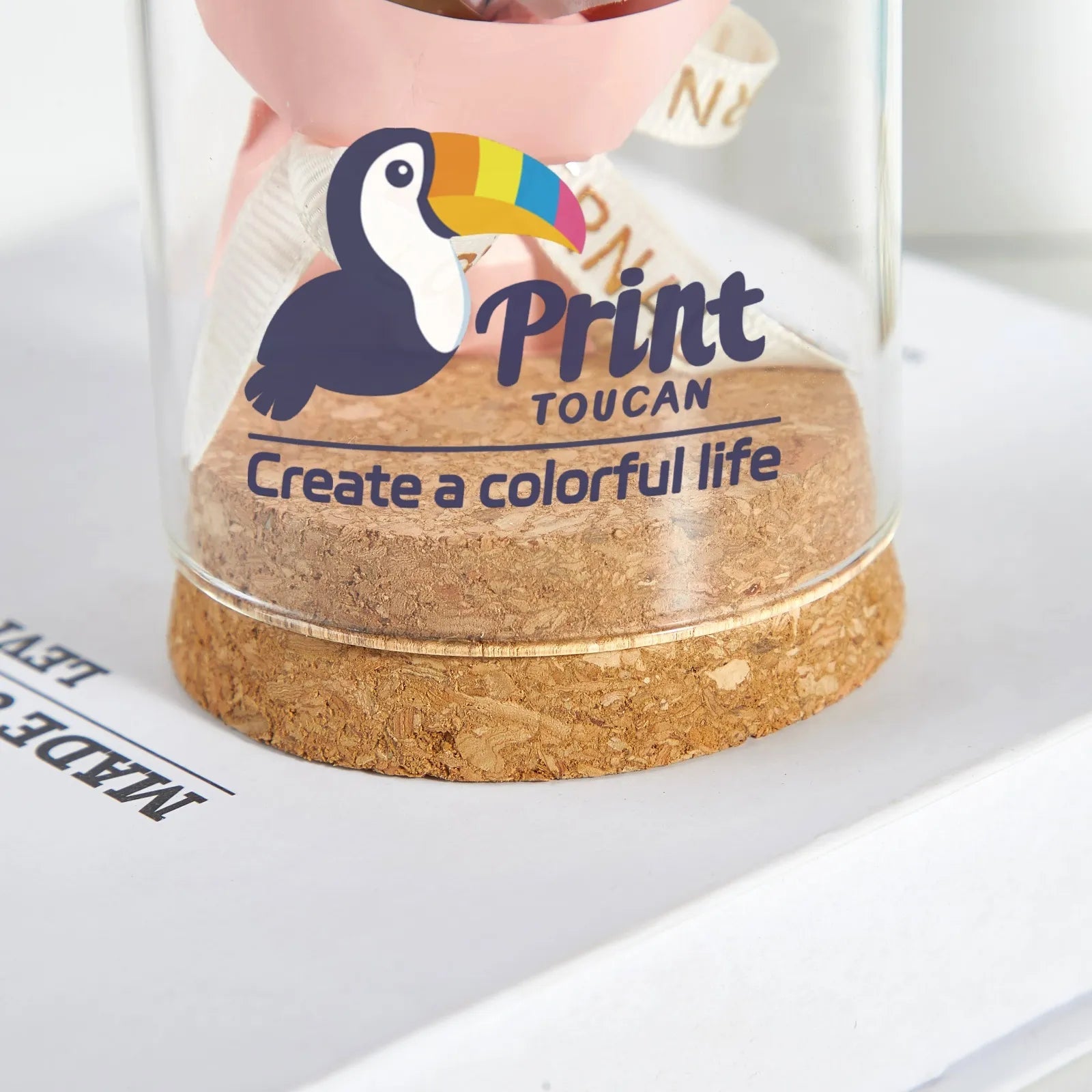 Custom Immortal Flowers Glass Cover Ornaments Valentine's Day Gifts Glass Dried Flowers Custom Photo Text PrintToucan - PrintToucanValentine's Day GiftsPrinttoucan-13.8x15.7inch(35x40)cm