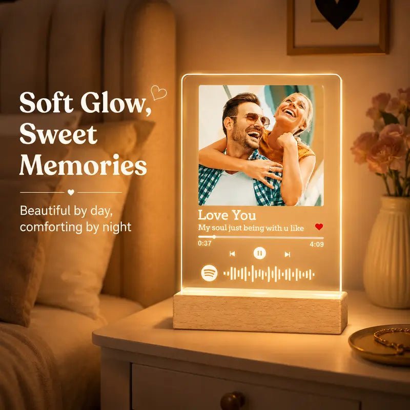 Custom Instagram Post-Style Night Light – Personalized Couple Photo Acrylic Plaque Gift - PrintToucanValentine's Day Gifts