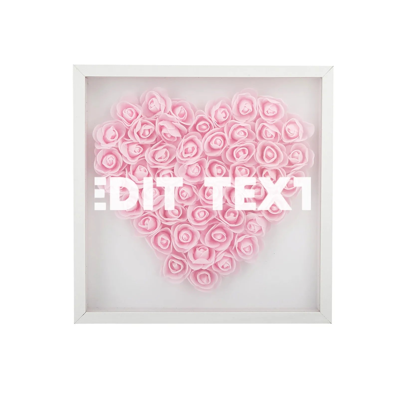 Custom Love Flower Shadow Box Valentine Day Gift PE Foam Flowers Custom Text Home Decor PrintToucan - PrintToucanValentine's Day GiftsPrinttoucan-13.8x15.7inch(35x40)cm-8