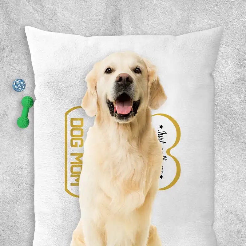 Custom Pet Bed - Just Call Me Dog Mom Personalized Dog Lover Gift - printtoucan