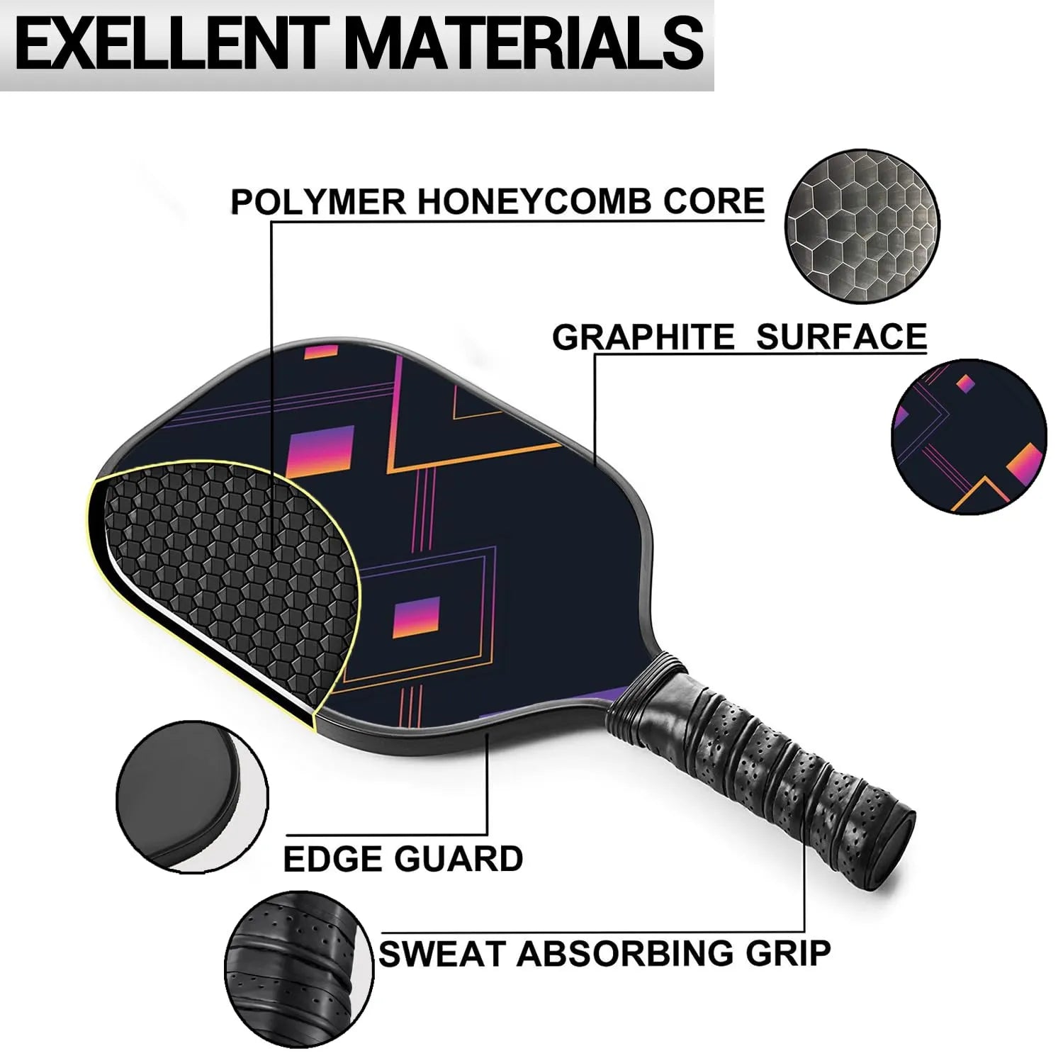 Custom Pickleball Paddles Valentine’s Day Fiberglass Personalized Image Text Pickleball Paddles PrintToucan - PrintToucanValentine's Day GiftsPrinttoucan-13.8x15.7inch(35x40)cm-8