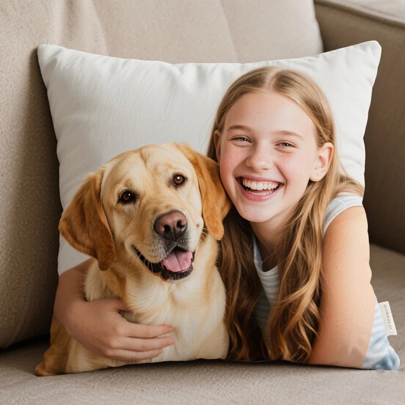 Custom Pillow Photo Upload for Pet Lovers PrintToucan