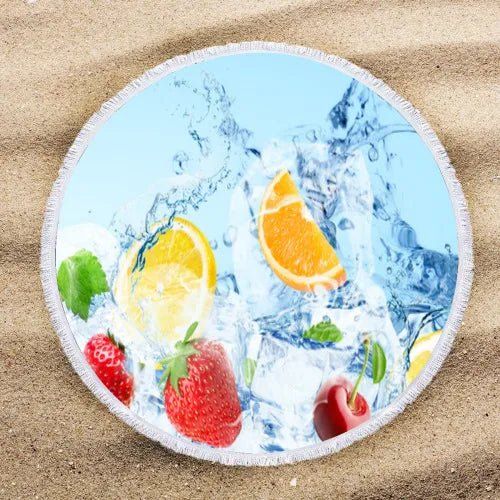 Custom Round Beach Towels Valentine Gift Ultra Fine Microfiber Custom Photo Text Beach Decor PrintToucan - PrintToucanValentine's Day Gifts