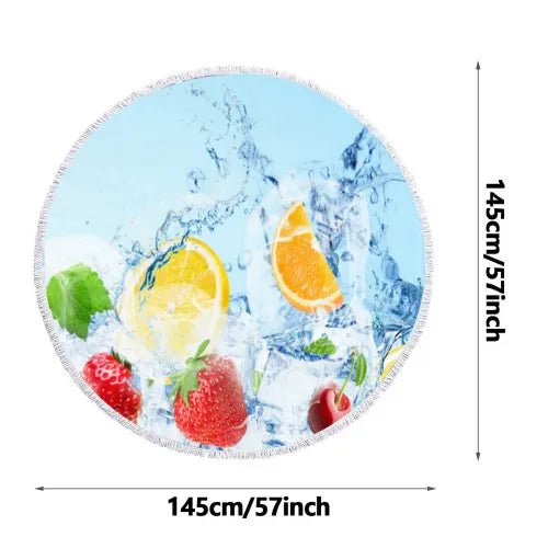 Custom Round Beach Towels Valentine Gift Ultra Fine Microfiber Custom Photo Text Beach Decor PrintToucan - PrintToucanValentine's Day Gifts