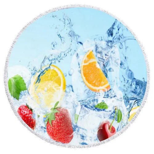 Custom Round Beach Towels Valentine Gift Ultra Fine Microfiber Custom Photo Text Beach Decor PrintToucan - PrintToucanValentine's Day Gifts