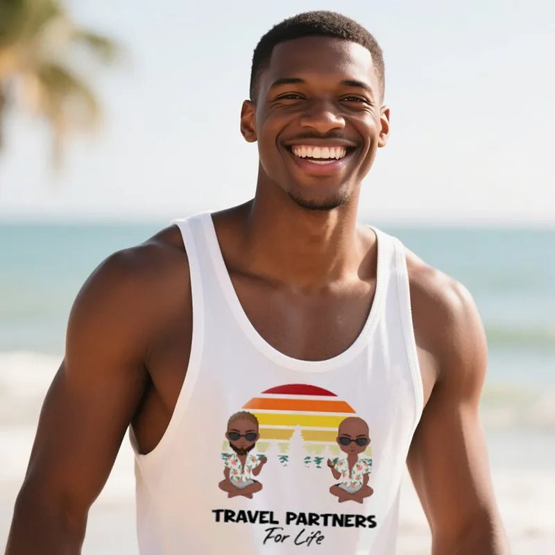 Custom Sporty Racerback Tank – Travel Partners - printtoucan