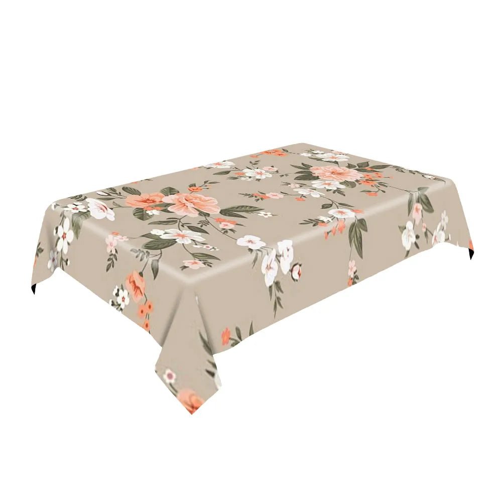 Custom Tablecloth Rectangle Peach Skin Fabric Photo Text Personalized Home Decor PrintToucan - PrintToucanHome Decor150cm x 200cm/60"x80"
