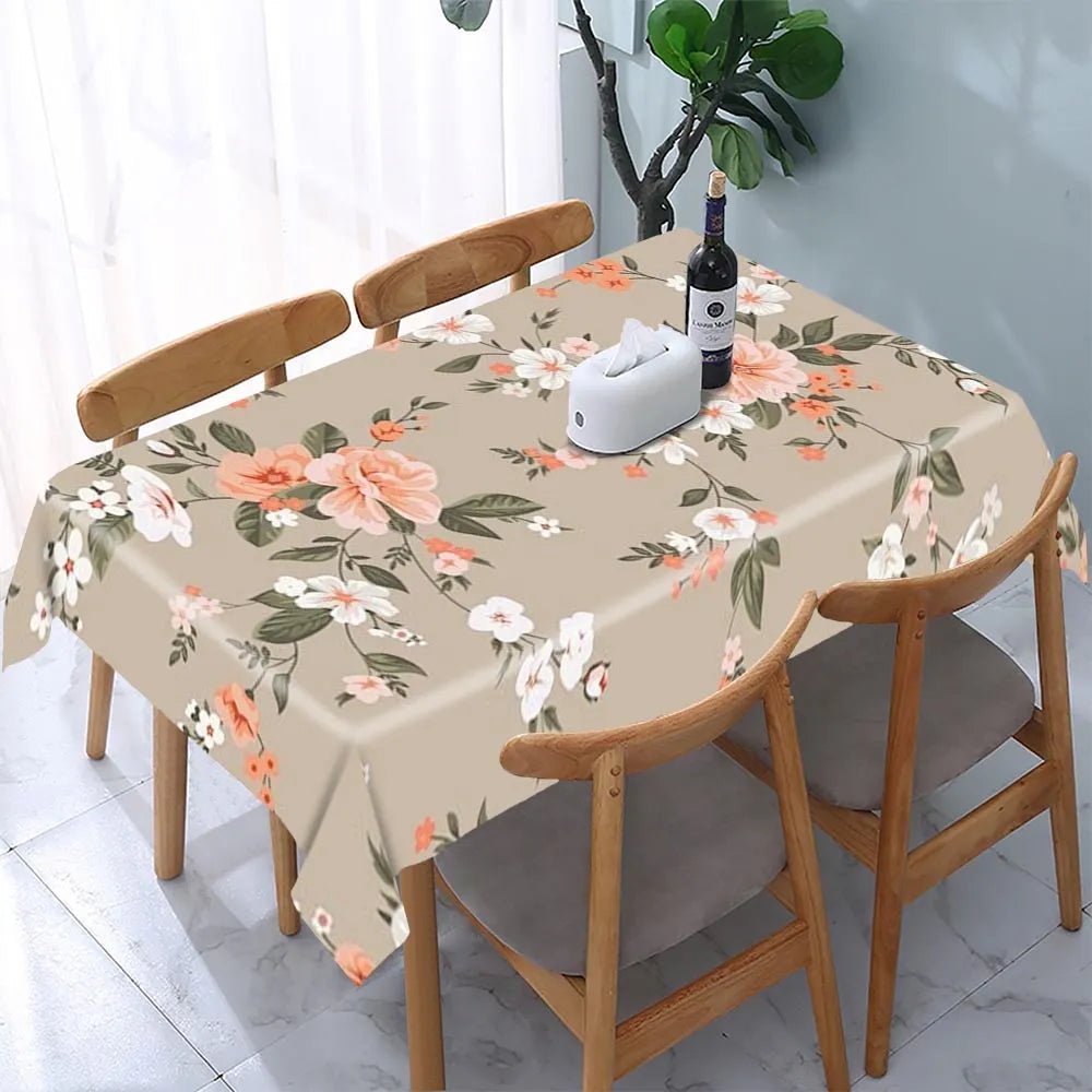 Custom Tablecloth Rectangle Peach Skin Fabric Photo Text Personalized Home Decor PrintToucan - PrintToucanHome Decor150cm x 200cm/60"x80"