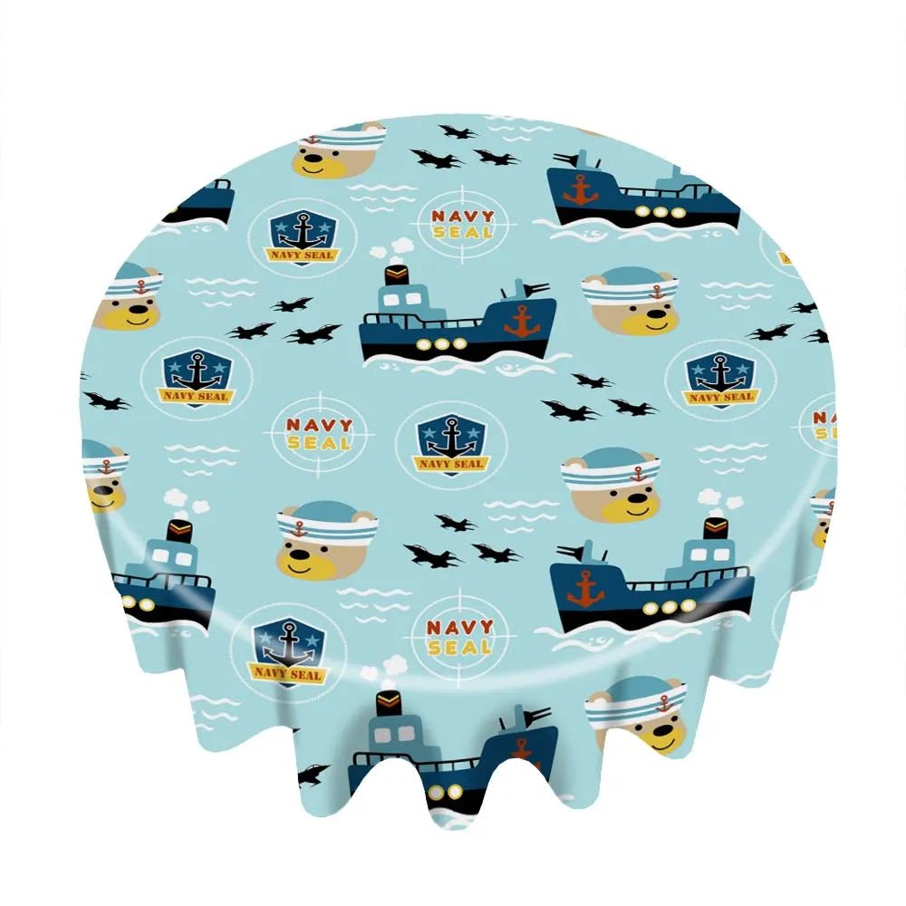 Custom Tablecloth Round Durable Polyester Photo Text Personalized Home Decor PrintToucan - PrintToucanHome DecorPrinttoucan-60 x 60 in(152 x 152 cm)