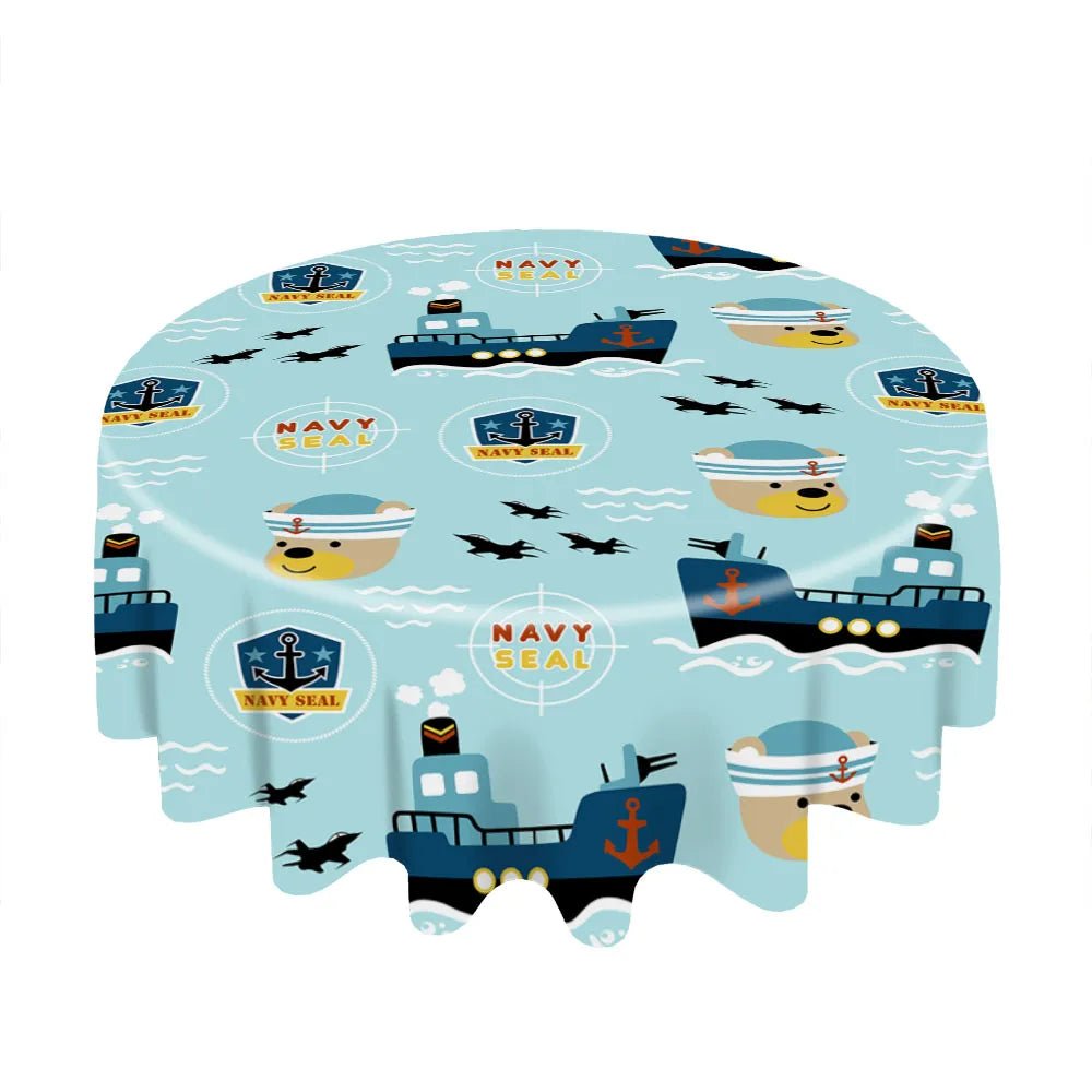 Custom Tablecloth Round Durable Polyester Photo Text Personalized Home Decor PrintToucan - PrintToucanHome DecorPrinttoucan-60 x 60 in(152 x 152 cm)