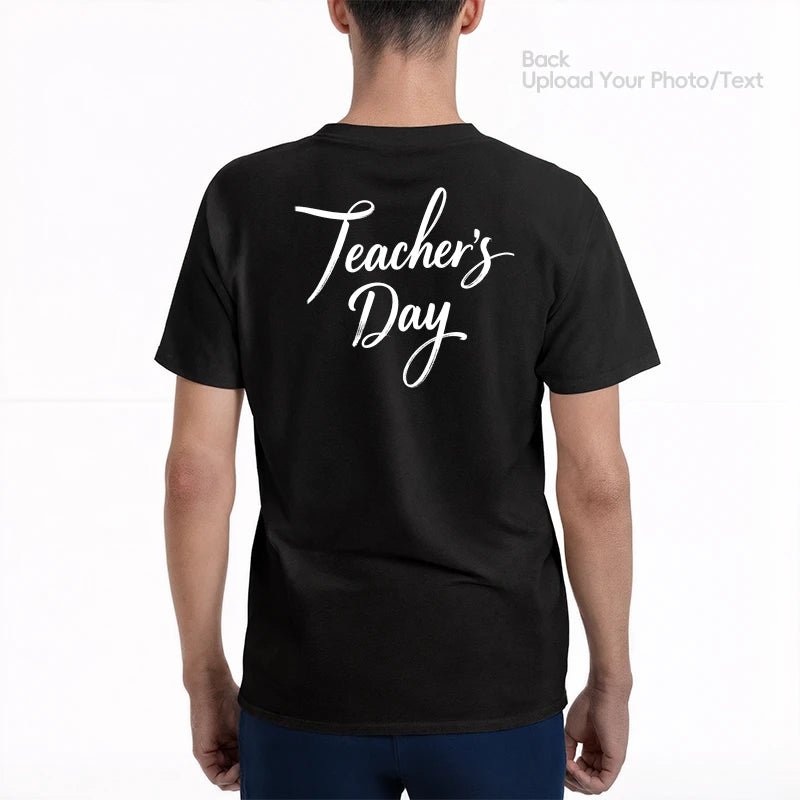 Custom Tee 230g Cotton Short Sleeve Photo Upload Teacher PrintToucan