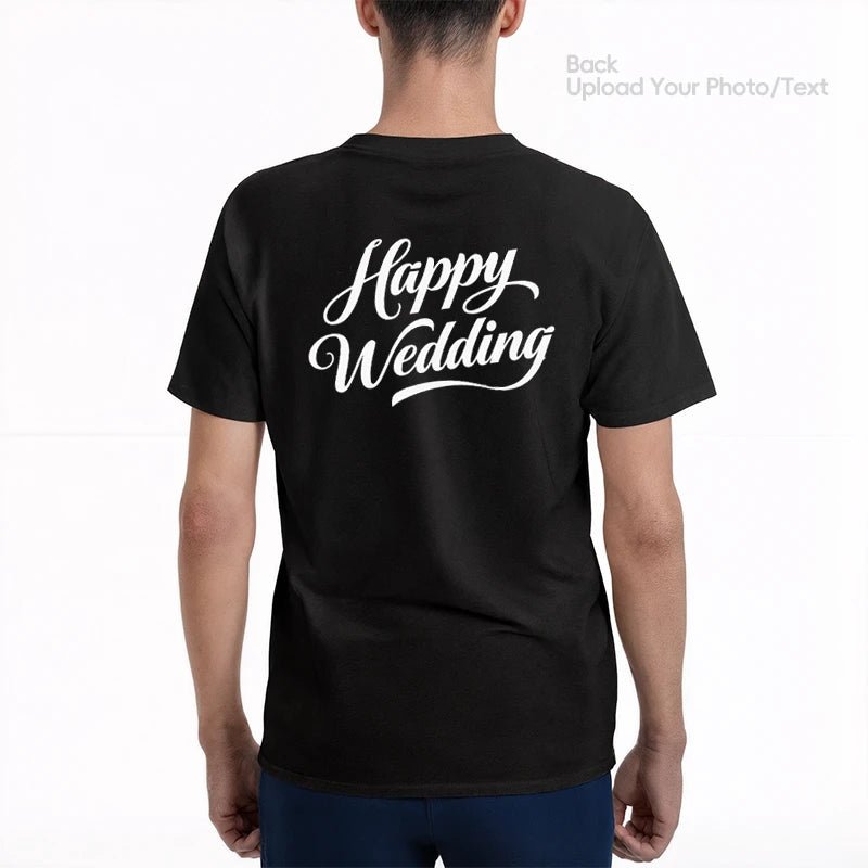 Custom Tee 230g Cotton Short Sleeve Photo Upload Wedding PrintToucan