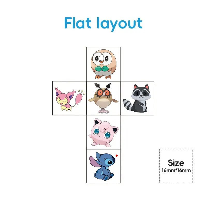 Dice Acrylic 10pcs set Owl & Anime Pet Art | Fun Collectible Gift | Personalized Gift | PrintToucan - PrintToucanGame