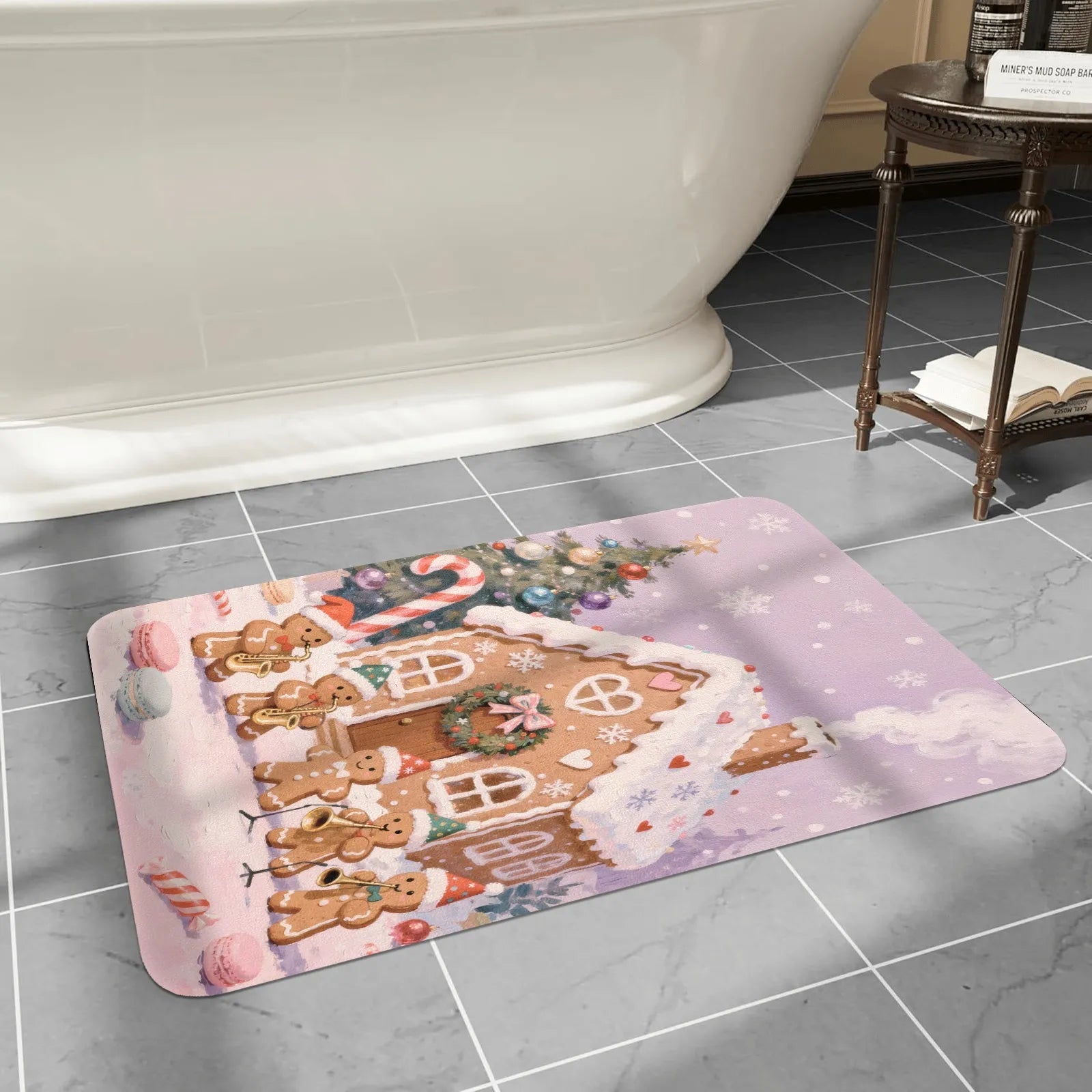 Doormat 640g Rubber Christmas Gingerbread Band Indoor Outdoor Mat – Outdoor Use – PrintToucan - PrintToucanChrismas Gift