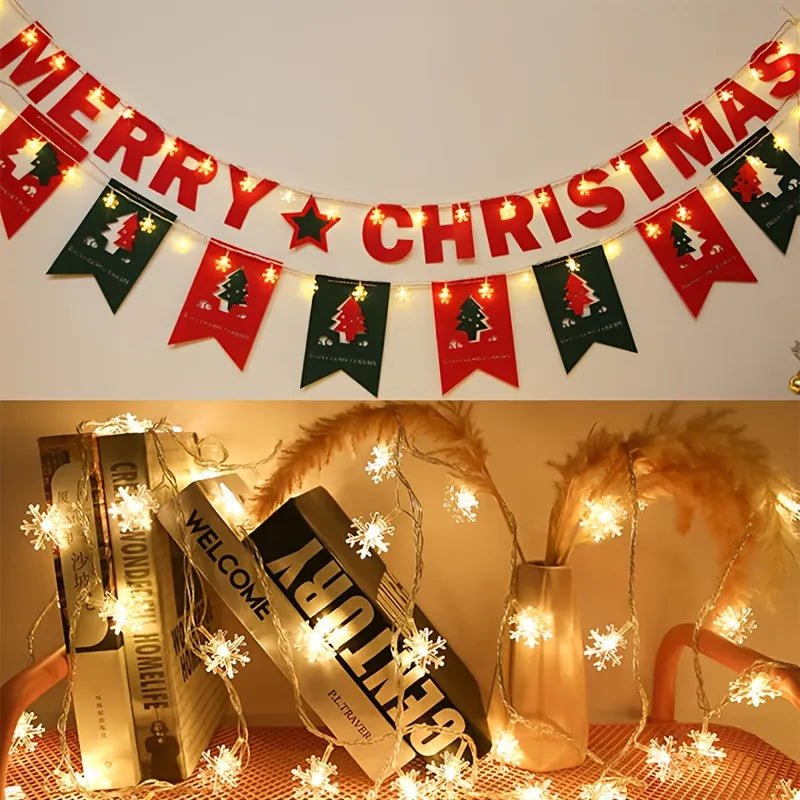 Light Strip 6m Courtyard Light Strip Snowflake Warm Glow Christmas Home Decor Cozy Holiday Style PrintToucan - PrintToucanChrismas Gift
