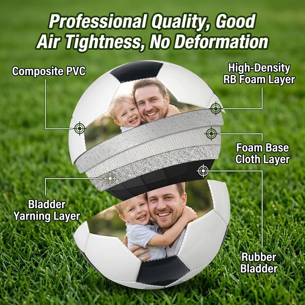 Professional-grade custom photo football with composite PVC construction, excellent air tightness and no deformation for long-lasting use.