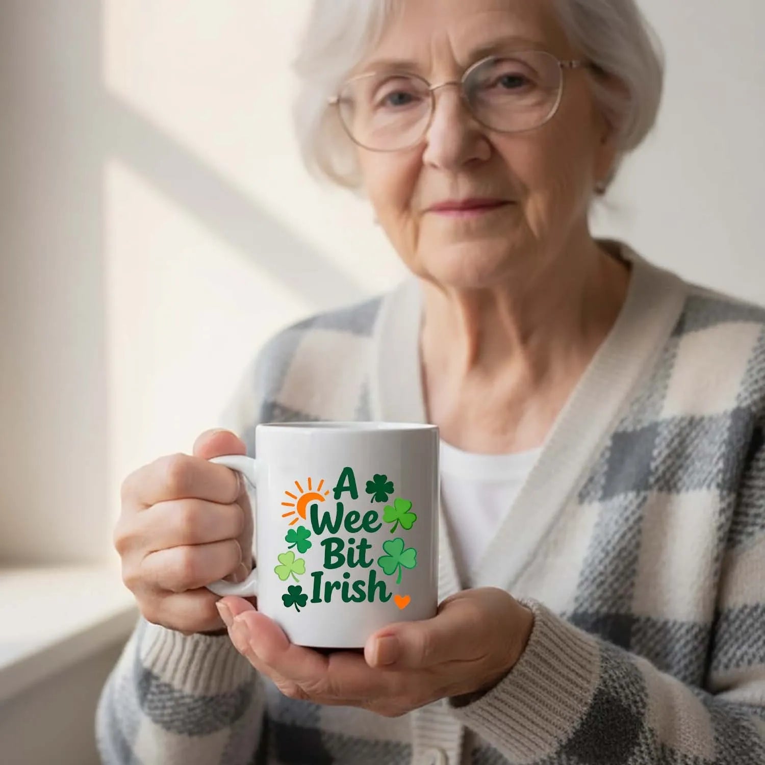 St. Patrick's Day Mug A Wee Bit Irish Ceramic Coffee Mug Shamrock Clover Sun Heart Green Irish Gift PrintToucan - PrintToucanSt. Patrick’s DayPT-MUG-11OZ-LOVERS