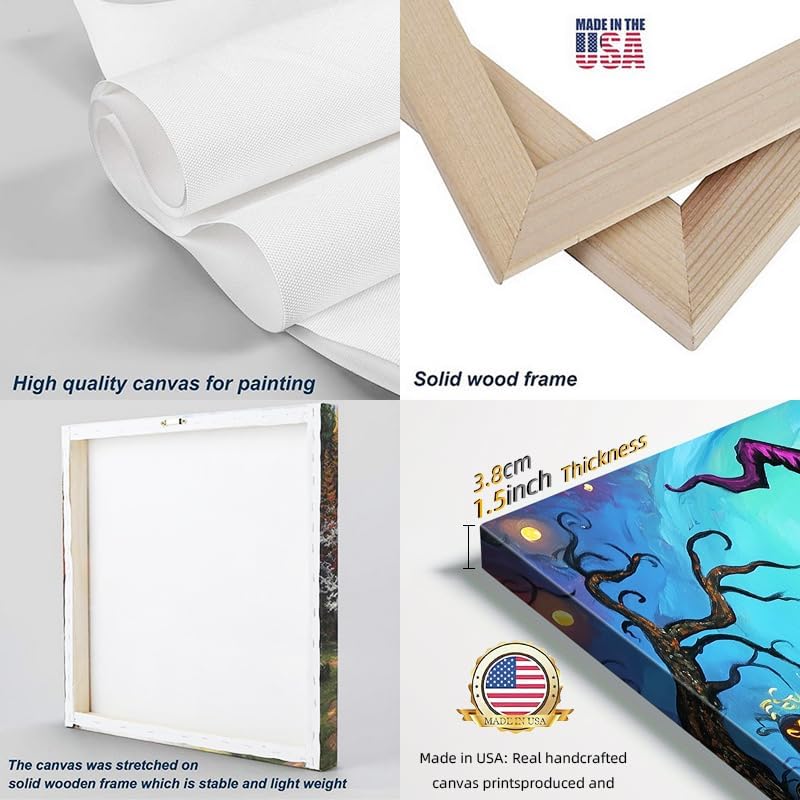 YONICA Christmas Wall Decor Santa Canvas Wall Art Home Decorations 36x24 Inches - Santa Pictures Jesus Prints Winter Painting Xmas Artworks for Living Room Bedroom - PrintToucanYKSDT701-16"L x 12"W