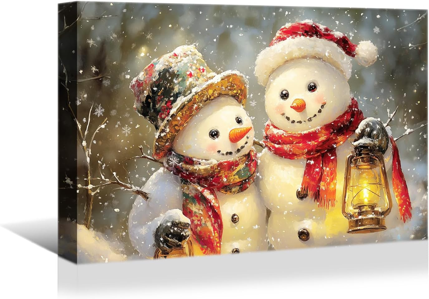 YONICA Christmas Wall Decor Santa Canvas Wall Art Home Decorations 36x24 Inches - Santa Pictures Jesus Prints Winter Painting Xmas Artworks for Living Room Bedroom - PrintToucanYKSDT729-16"L x 12"W