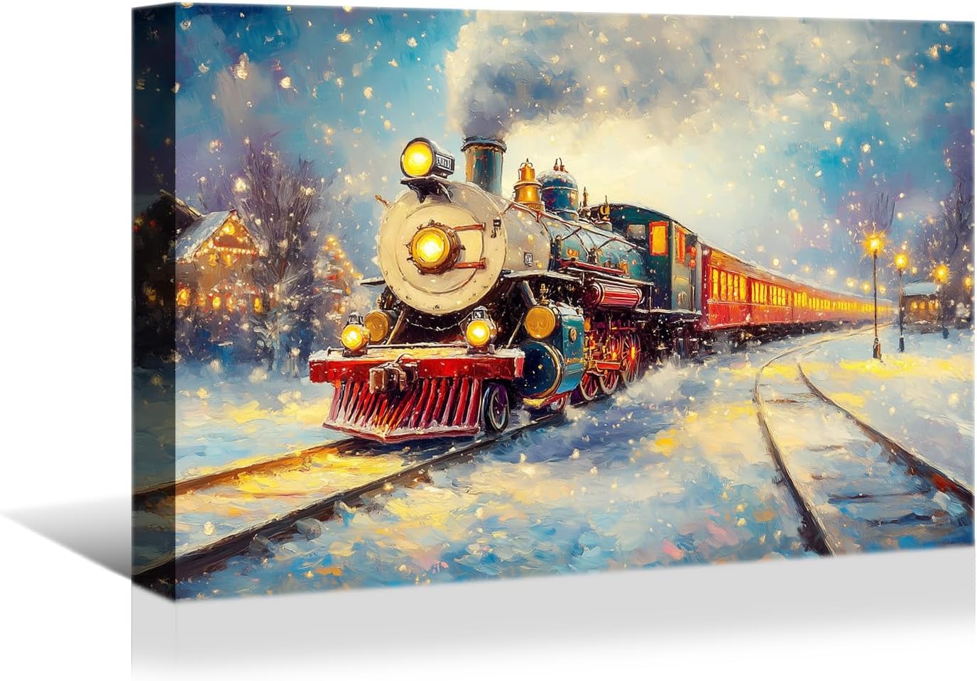 YONICA Christmas Wall Decor Santa Canvas Wall Art Home Decorations 36x24 Inches - Santa Pictures Jesus Prints Winter Painting Xmas Artworks for Living Room Bedroom - PrintToucanYKSDT719-16"L x 12"W