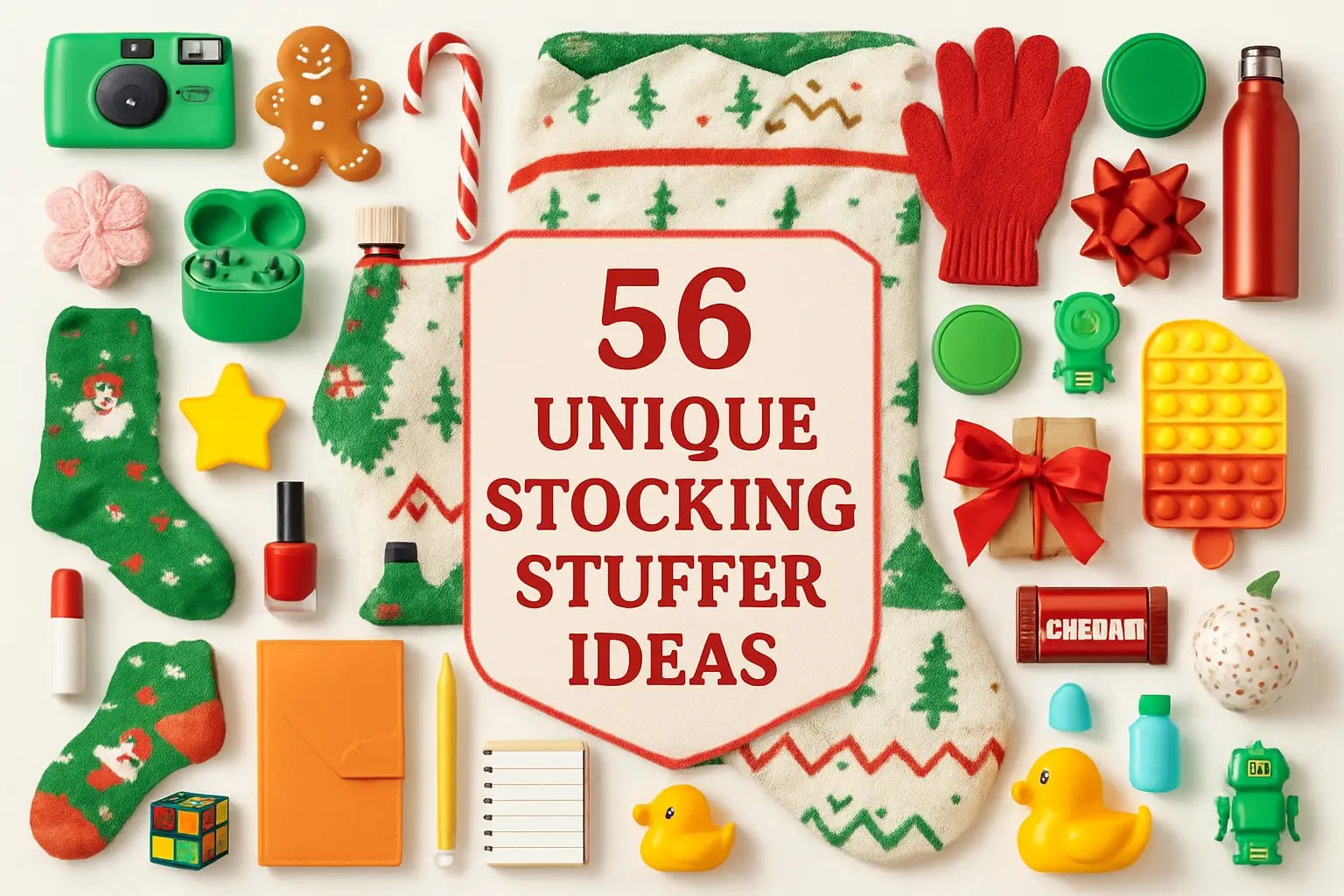 Cover image for 56 unique stocking stuffer ideas featuring custom blankets.