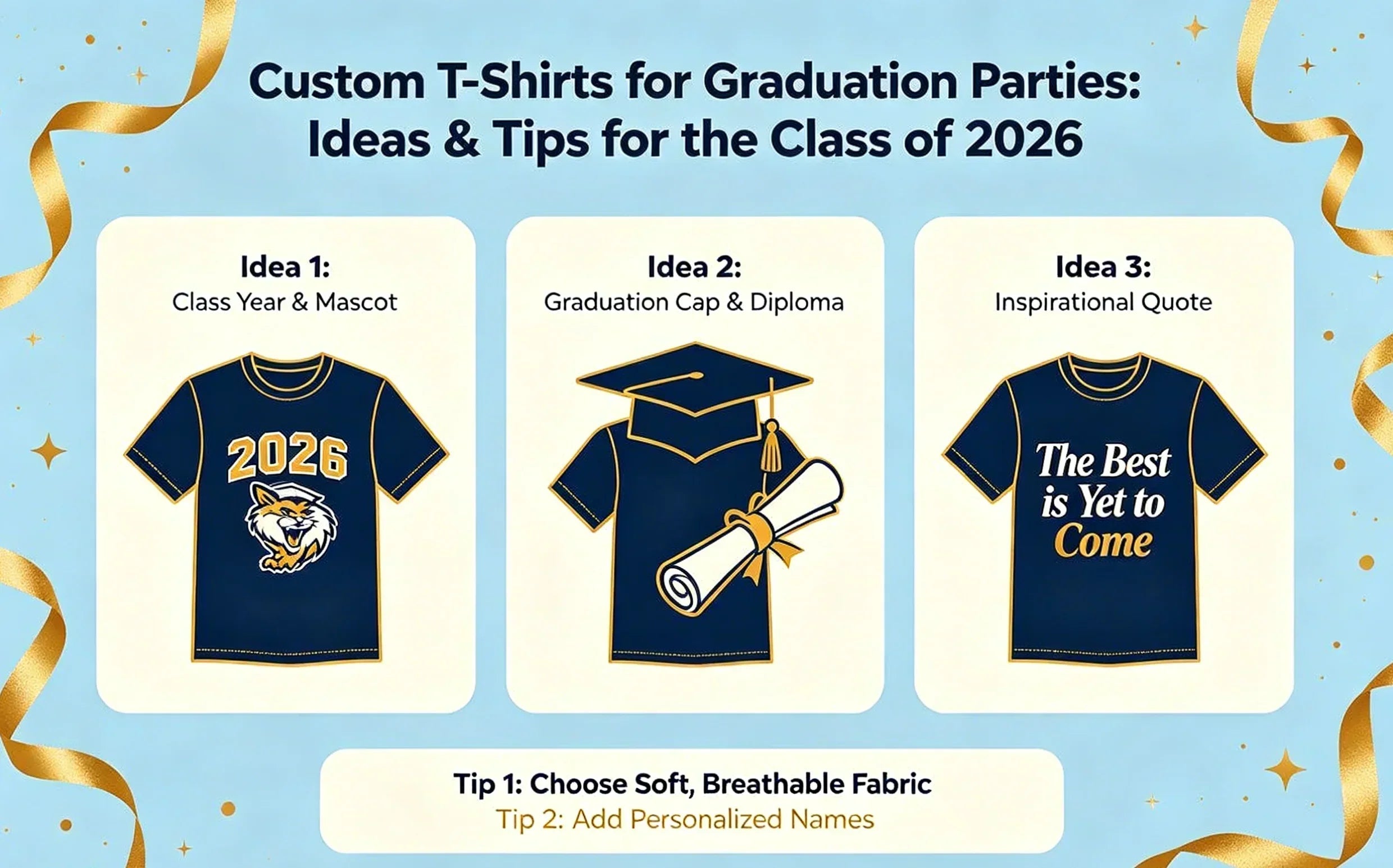 Custom T-Shirts for Graduation Parties: Ideas & Tips for the Class of 2026 - PrintToucan