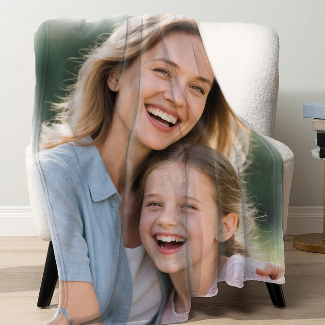 Image Upload Custom Velveteen Plush Blanket Fast Printing | PrintToucan