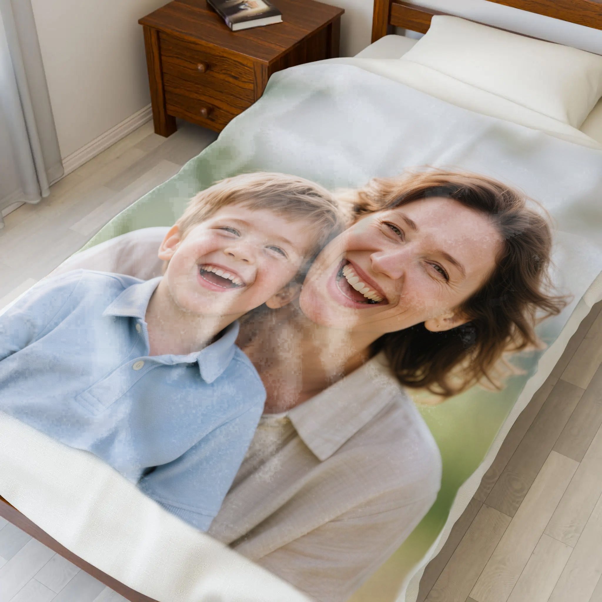 Image Upload Custom Velveteen Plush Blanket Fast Printing | PrintToucan